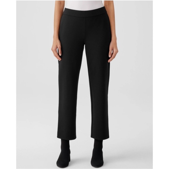 Eileen Fisher Pants - Eileen Fisher Black Cropped Straight Leg Pants